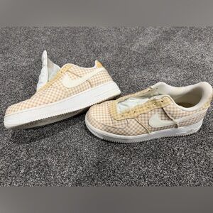 Gingham Pattern Sneakers with White Details